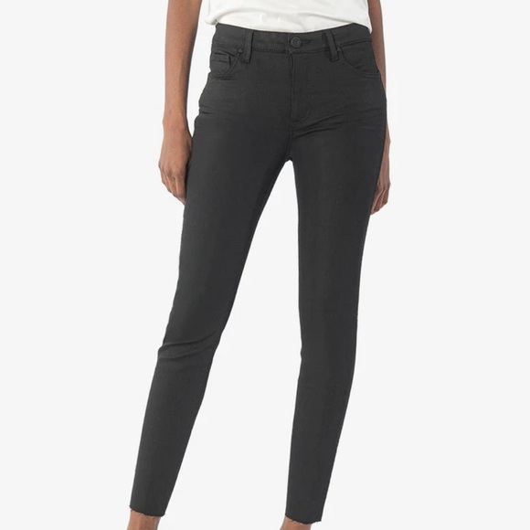 KUT From The Kloth Connie Ankle Skinny Olive-Green Denim Pants Women’s Size 14 - Picture 1 of 16
